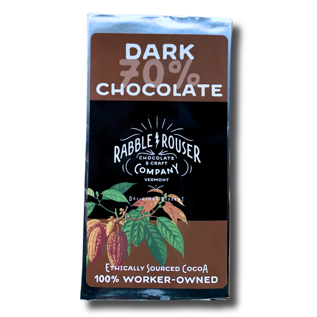 70% Dark Chocolate Bar - Rabble-Rouser Chocolate & Craft